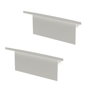 Kit Acessórios Taschibra Para Perfil Embutir 0,9x2,4cm Vertex 24 Branco