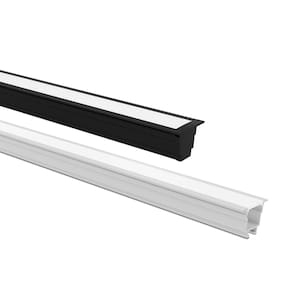 Perfil de Embutir Taschibra Para Fita de Led Vertex 25 Branco Com 1 Metro