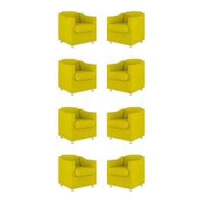 Kit 8 Poltronas Tilla Decorativas Consultório Sala Tecido