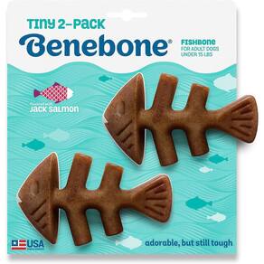Brinquedo De Roer Benebone Fishbone Tiny 2-pack Cães Até 7kg
