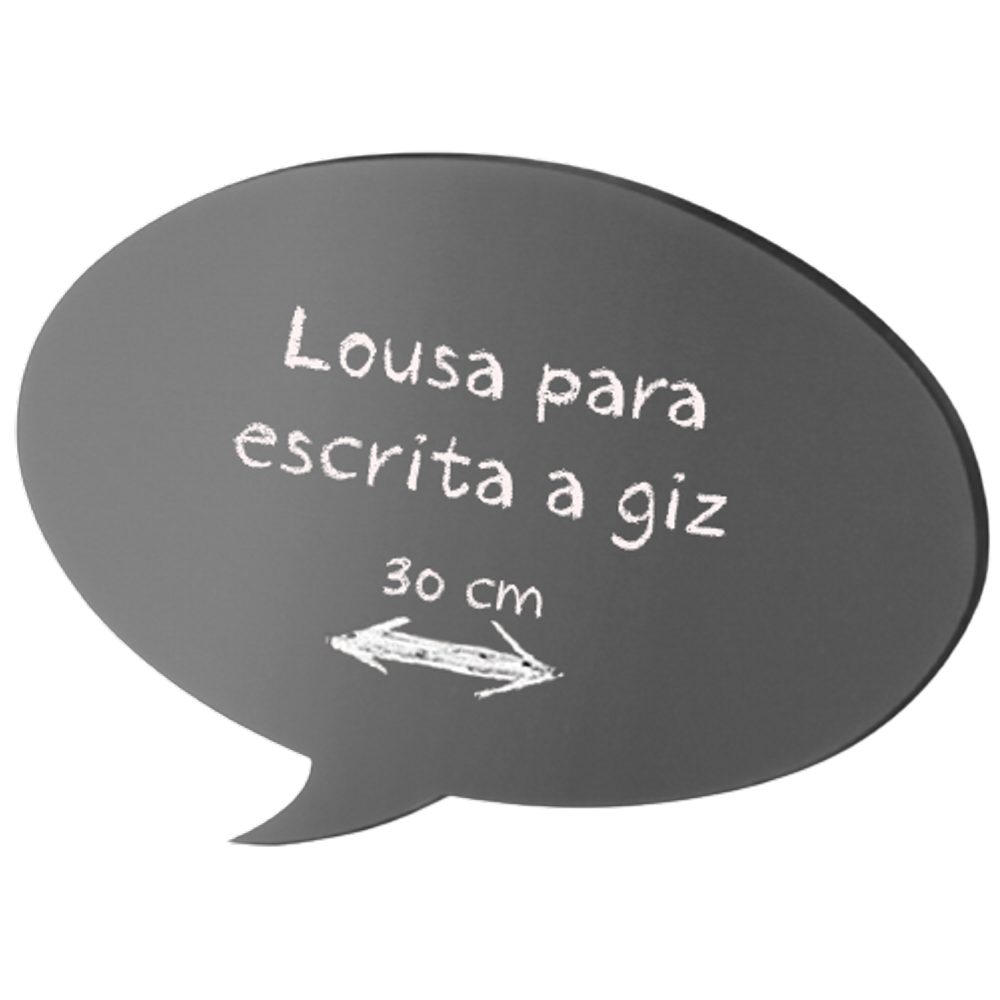Lousa Memo Blackboard decoração formato Fala 30cm Cortiarte