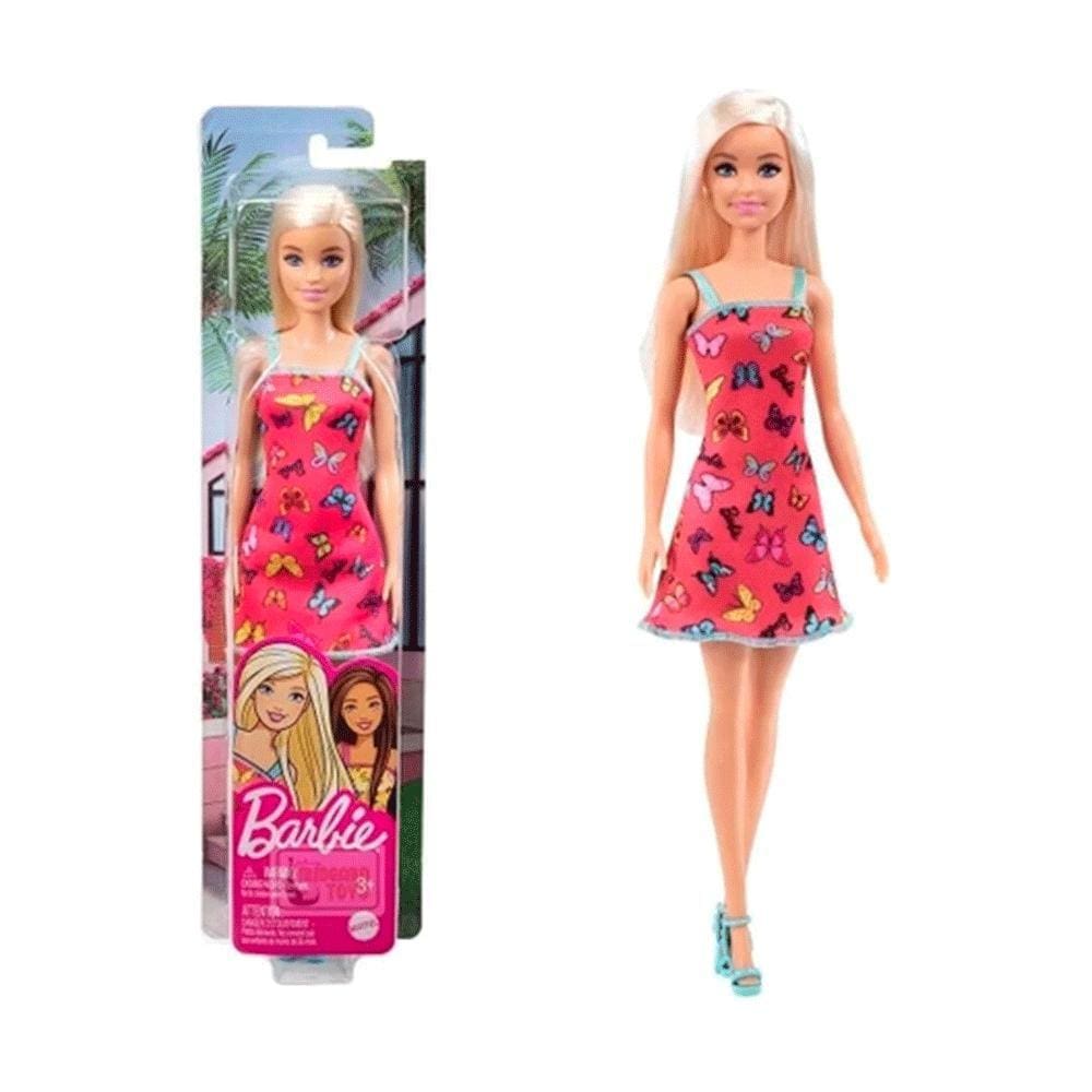 Boneca Barbie Fashionista 32cm Vestido Laranja Mattel - N/A