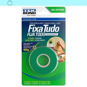 Fita Dupla Face Interna 12 Mm X 2m Fixa Tudo
