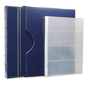 Álbum de Luxo Azul 30 Folhas PP para 120 Cédulas 3BZN G