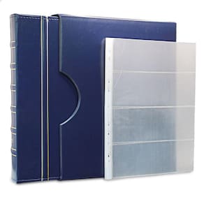 Álbum de Luxo Azul 40 Folhas PP para 160 Cédulas 3BZN G