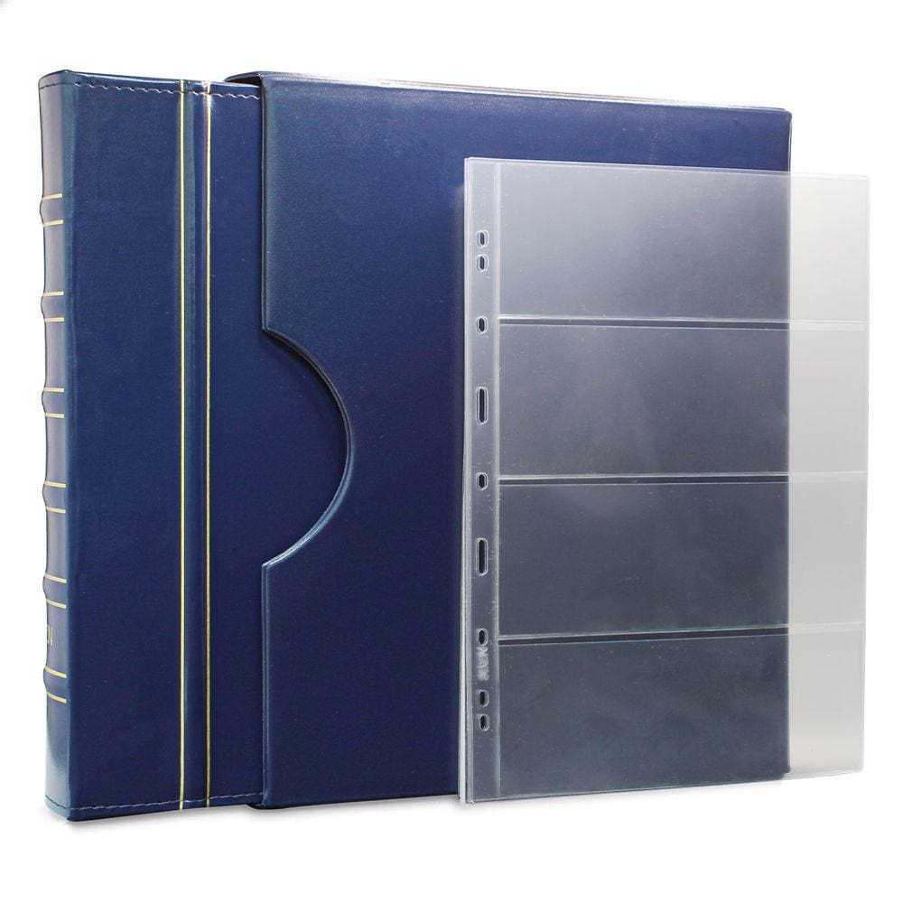 Álbum de Luxo Azul 40 Folhas para 160 Cédulas 3BZN G