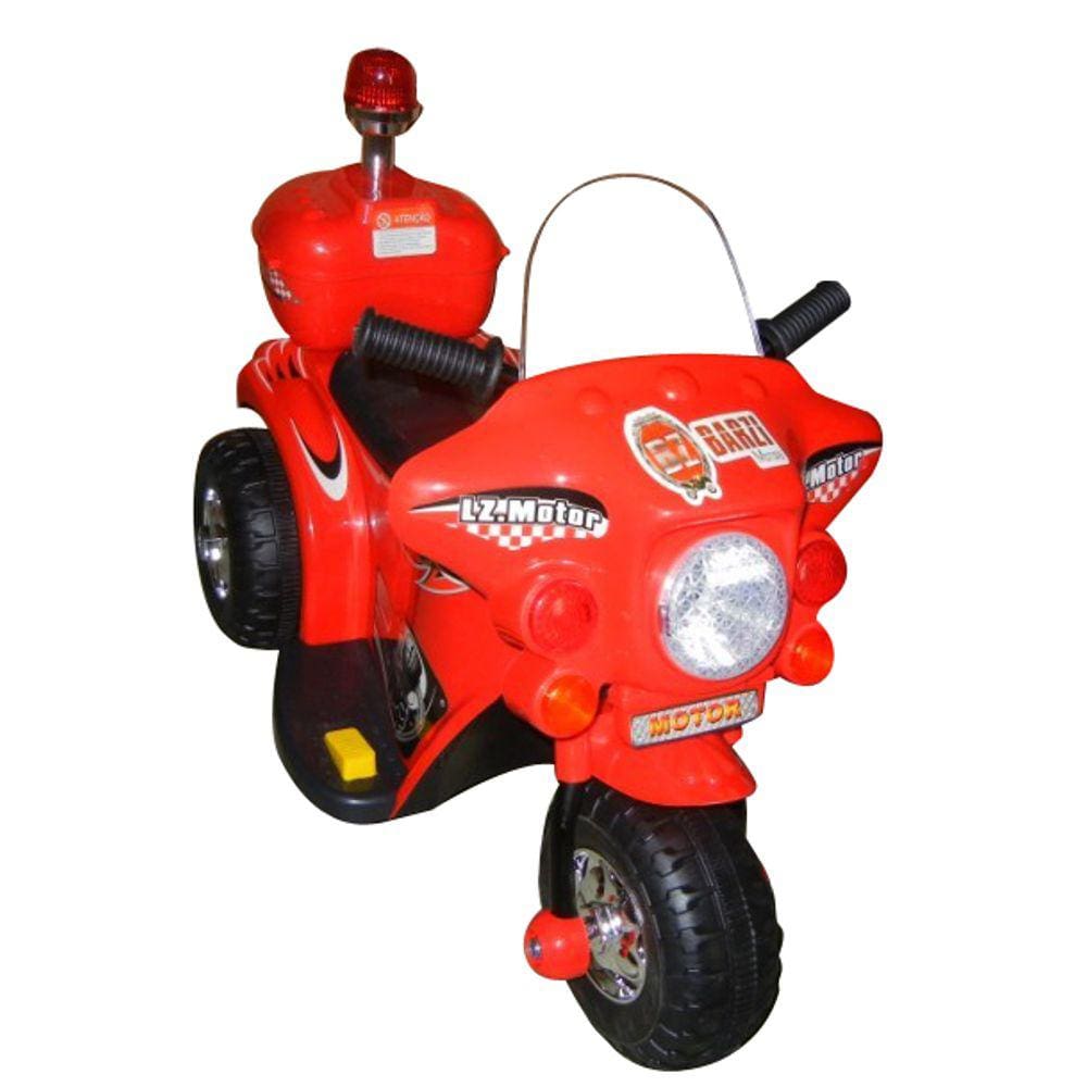 Triciclo Mini Moto Elétrica Infantil Cor Vermelha Som e Farol com Luz -  Importway