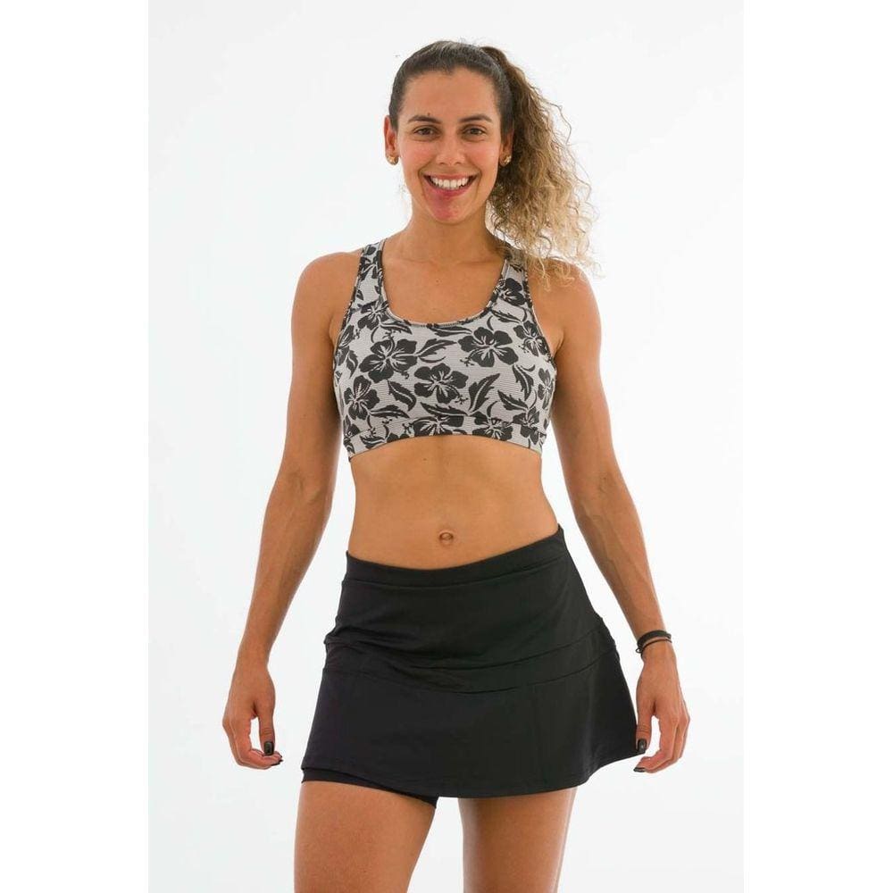 Short Saia Fitness Preto Vitória