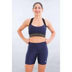 Bermuda Fitness Feminina Color Azul Marinho