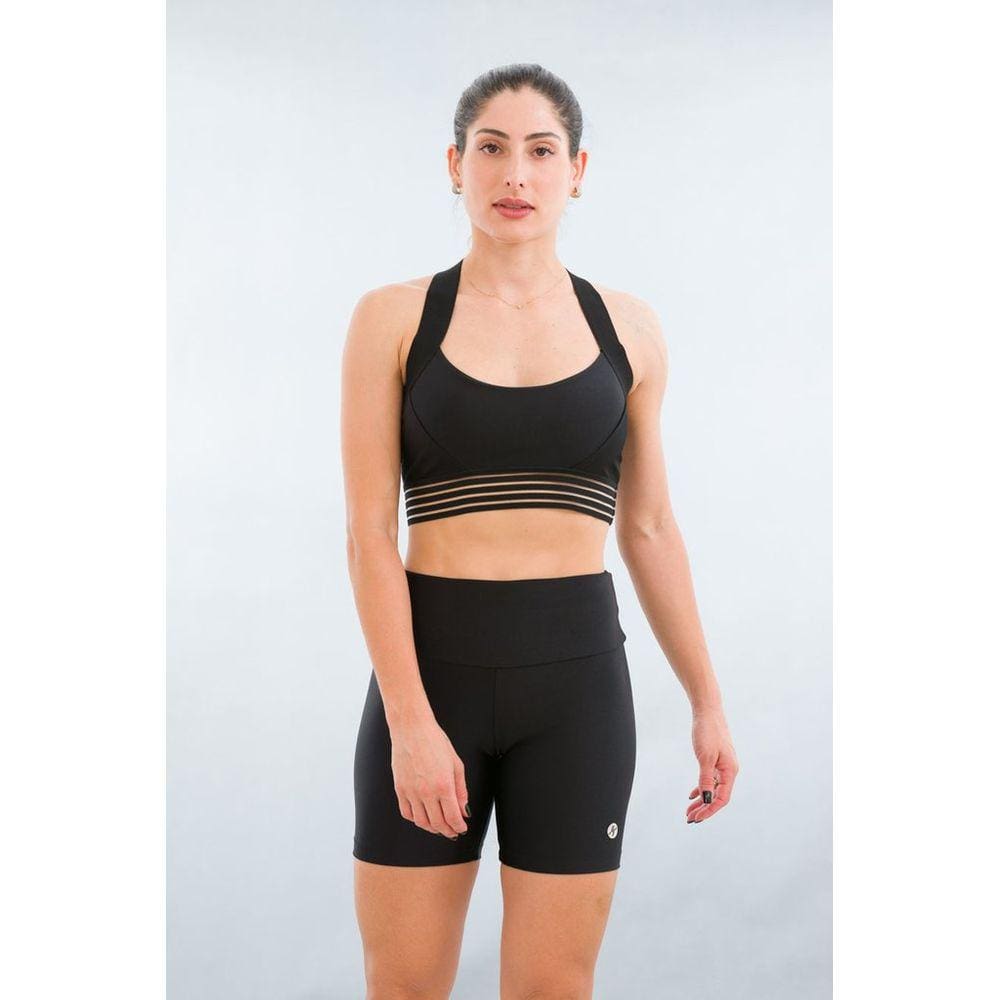 Bermuda Fitness Feminina Color Preta
