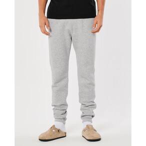 Calça De Moletom stacked skinny jogger Hollister Cinza