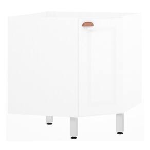 Balcão De Cozinha S/ Tampo Canto Diagonal 1 Porta Branco Po