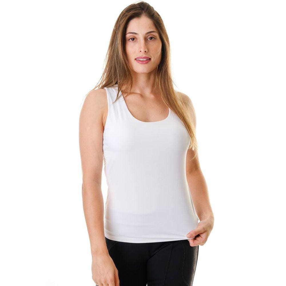 Regata Feminina Fitness Branca Horizon