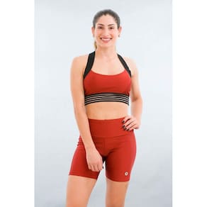 Bermuda Fitness Feminina Color Vermelho Liquor