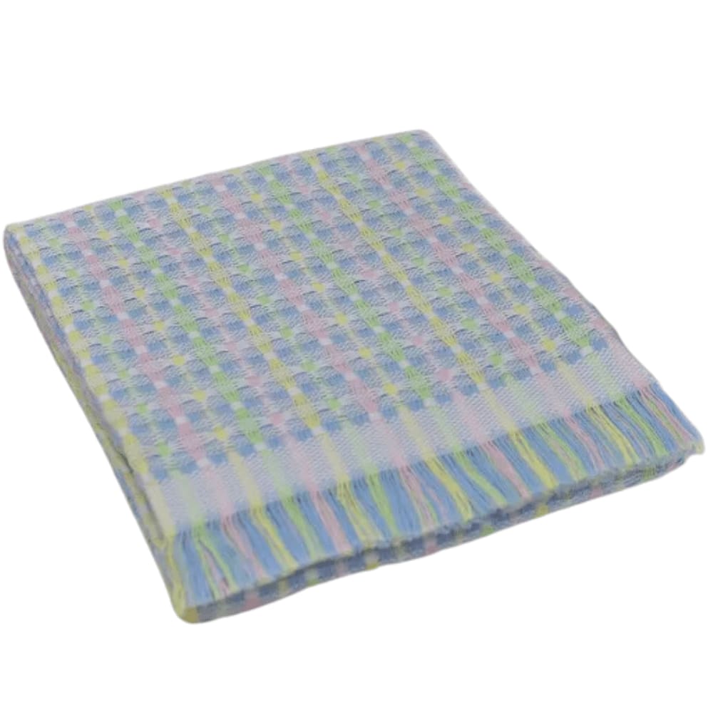 Manta Primavera Térmica Textew 100% Algodão Quadriculado Colorido 1,10M