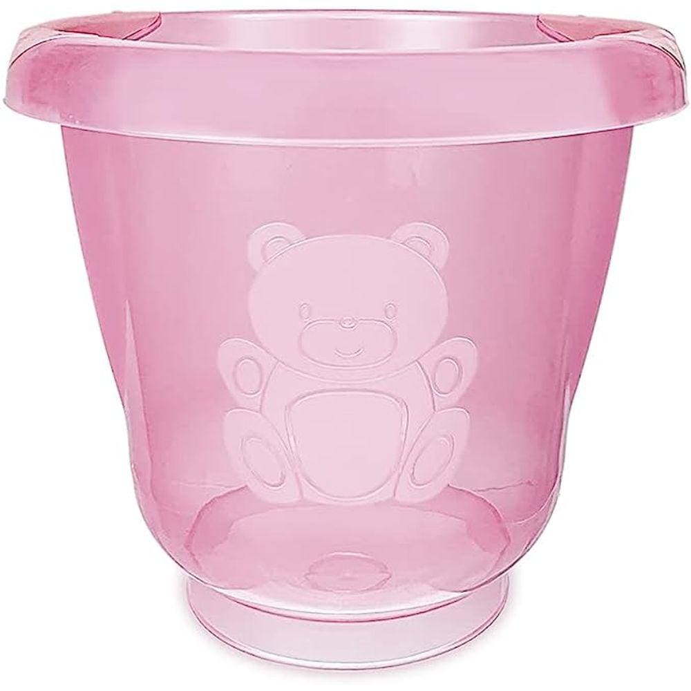 Balde Ofurô Adoleta Bebê  17,5 Litros Rosa Transparente Bpa Free
