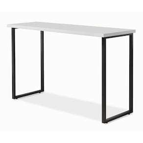 mesa de estudo home office estilo industrial branco/preto