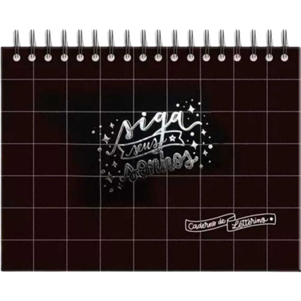 Caderno de criações Fina ìdeia 40 fls pretas 180g Capa Preta