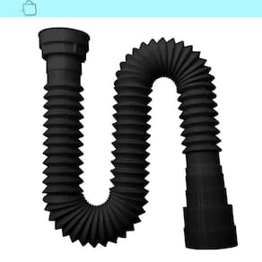 Sifão Sanfonado Multiuso Lavatório/Pia/Tanque 72cm Preto