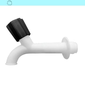 Torneira Plástica de Tanque 3/4 10cm Volante Preto