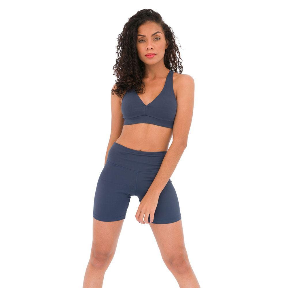 Bermuda Fitness Feminina Azul Marinho Up
