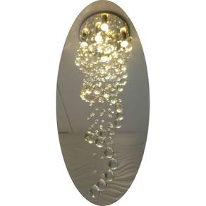 Lustre De Cristal Espiral, Base 40cm De Diâmetro