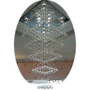 Luminária Torre Com Cristais legítimos k9 30mm Base 70x70cm