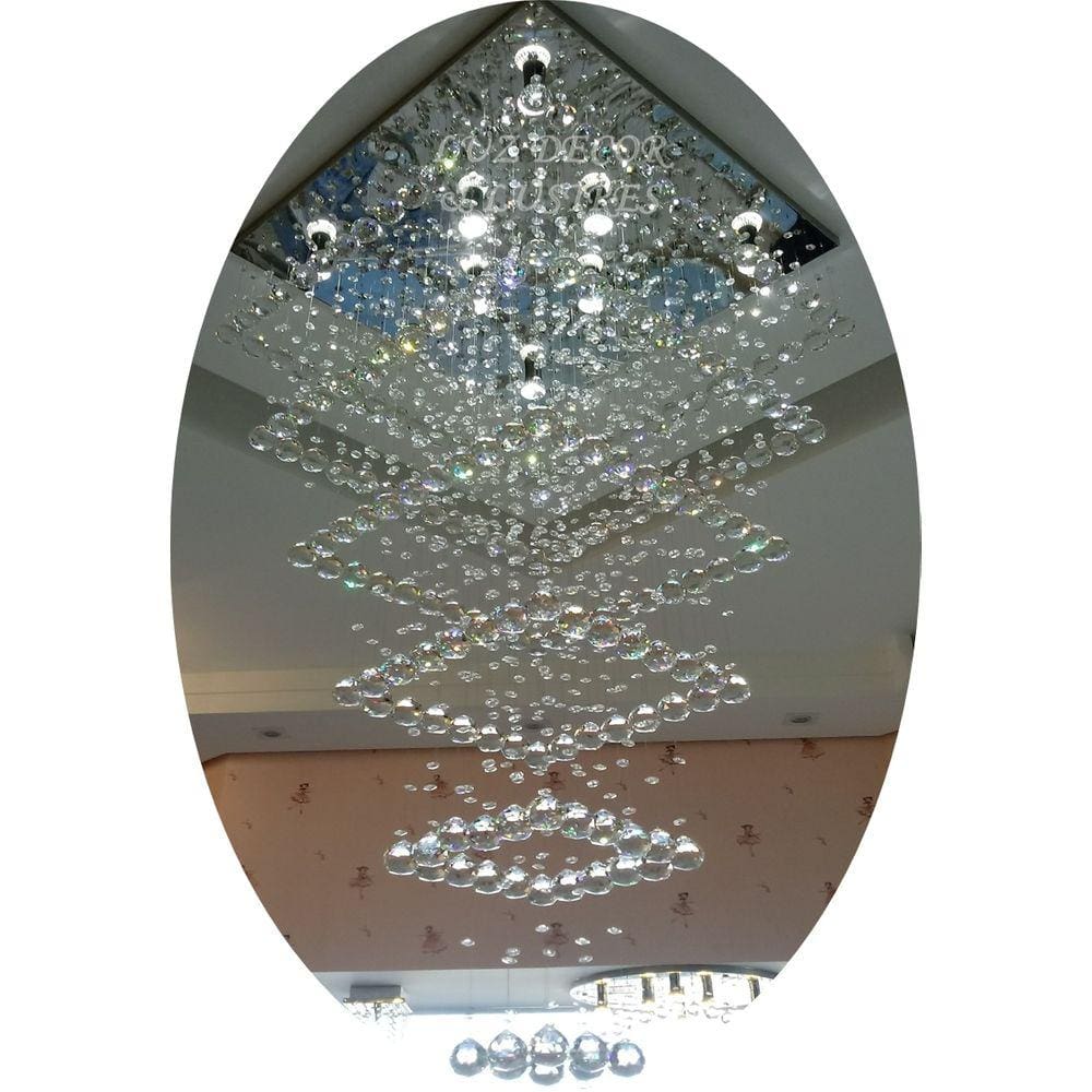 Lustre De Cristais Para Pé Direito Duplo