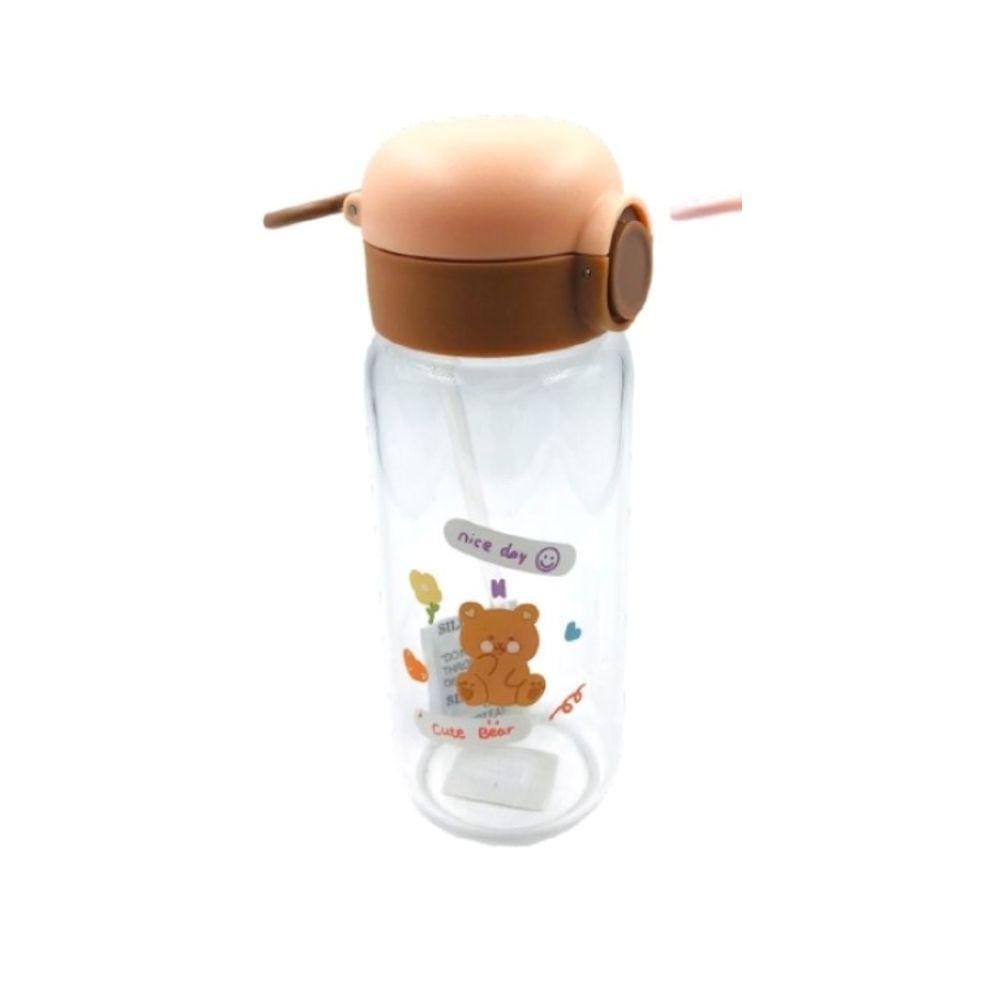 Garrafa De Vidro Infantil com Trava e Bico de Silicone 480ML