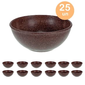 25un TIGELA 500ml BOWL CUMBUCA VASILHA CALDO MARROM ESCURO
