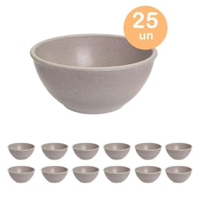 25un TIGELA 500ml BOWL CUMBUCA VASILHA SOPA CALDO CINZA