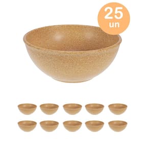 25un TIGELA 500ml BOWL CUMBUCA VASILHA CALDO MARROM CLARO