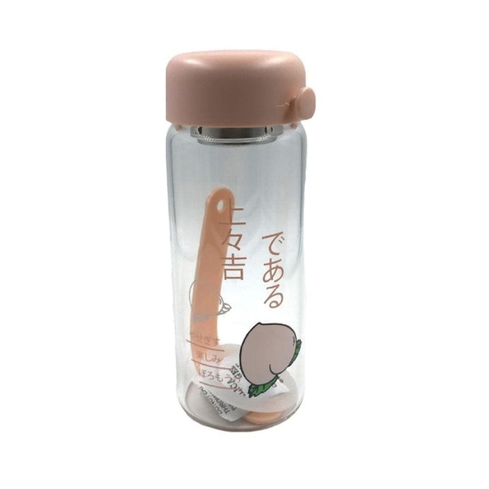 Garrafa De Vidro Infantil de Fruta com Alça e Filtro 500ML