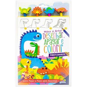 Mãos A Arte - Desenhar, Apagar E Colorir - Dinossauros