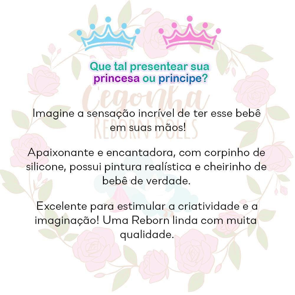 Bebê Reborn Menina Princesa, Corpo Todo Em Vinil Silicone