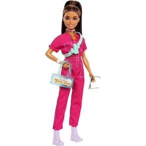 Boneca Barbie Em Macacão Rosa Com Acessórios O Filme - Mattel Hpl76