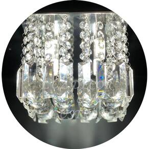 Lustre De Cristal K9 Plafon Com Lâmpada Bf Inclusa