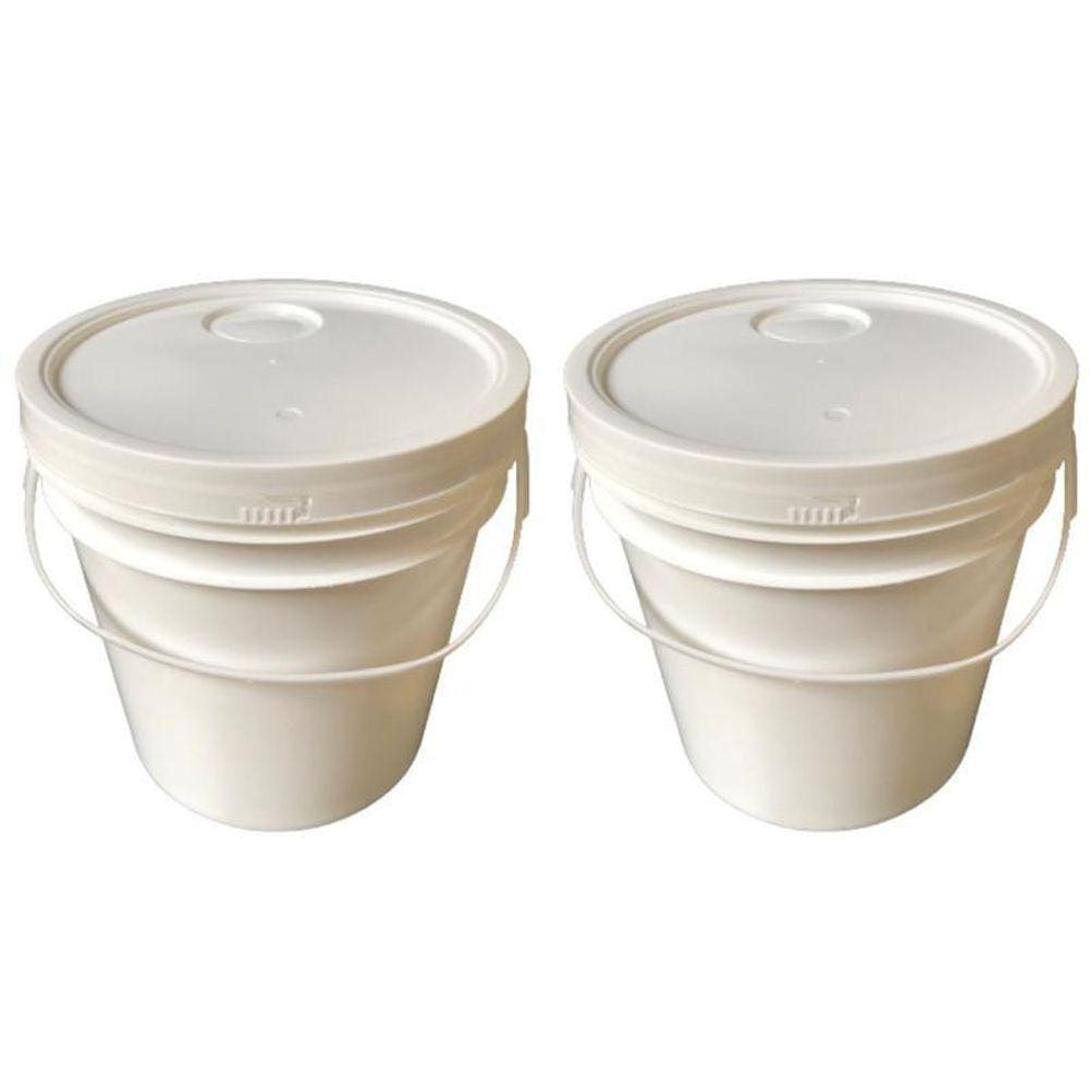 Balde Plástico 5L Para Nozes - 2 Pçs