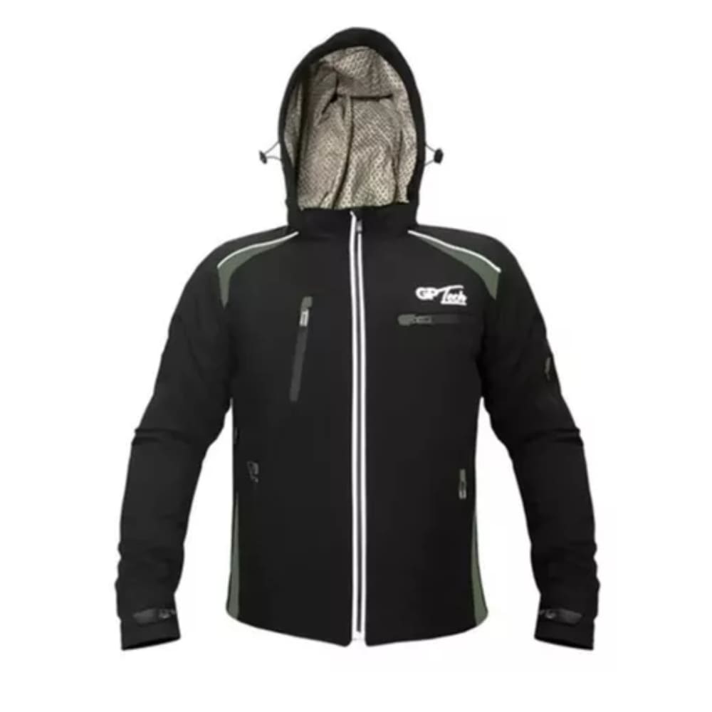 Jaqueta Gp Tech Soft Casual 3G 2XL Resistente À Água Preta Cinza