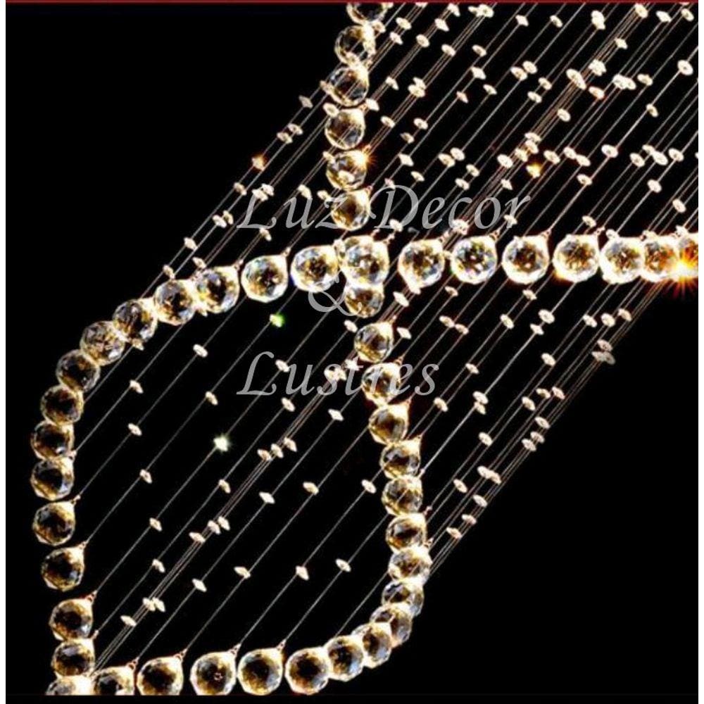Lustre Plafon De Cristal K9 Verdadeiro Com Lâmpadas Inclusas