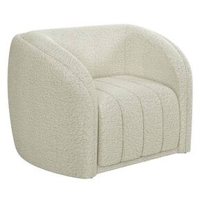 Poltrona Decorativa para Sala 112cm Meris M22 Bouclê Cru - Mpozenato