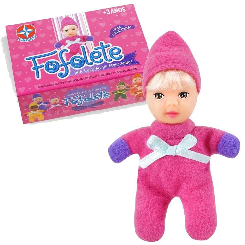 Fofolete Boneca Rosa Colecionável Lançamento Estrela 9cm