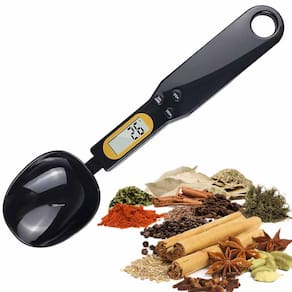 Colher Balança Digital Dosadora LCD Medidor Tempero Graos Cozinha Cocçao Preparaçao Comida Nutricionista