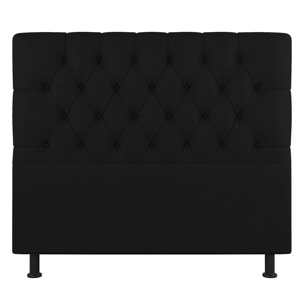 Cabeceira Cama Box Casal King Size Nice 195cm Suede Preto - Abmaza