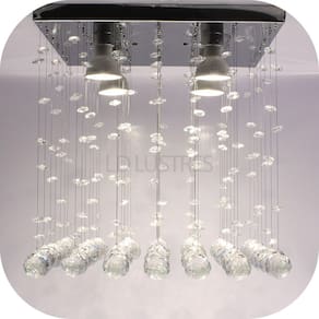 Luminária Moderna Com Base De Inox Espelhado 30x30cm