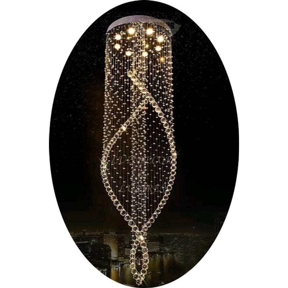 Lustre De Cristal Legítimos k9 Com Base De Inox Espelhado