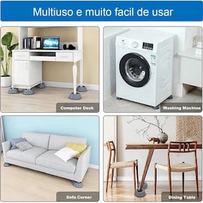 Pés Máquina Lavar Secadora 4 Peças Amortecedor Proteção contra ruído antiderrapante