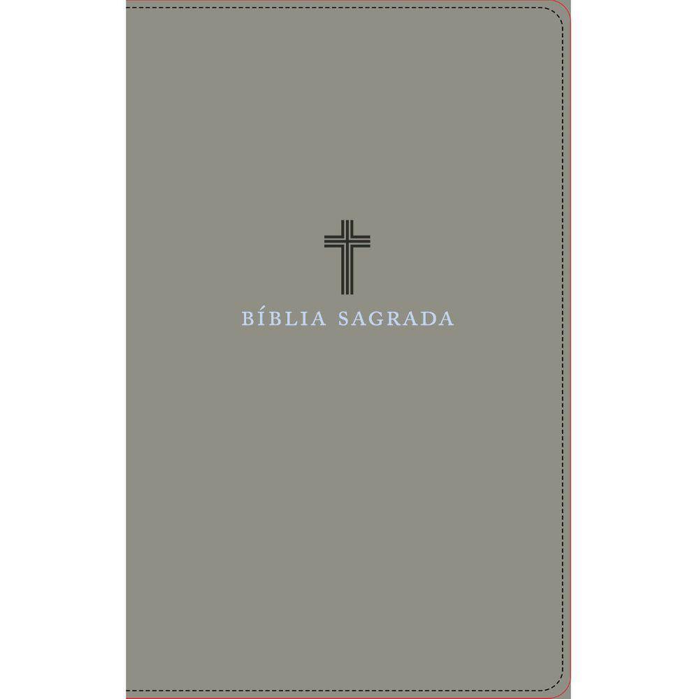 Bíblia Sagrada Acf - Cinza - Couro Soft