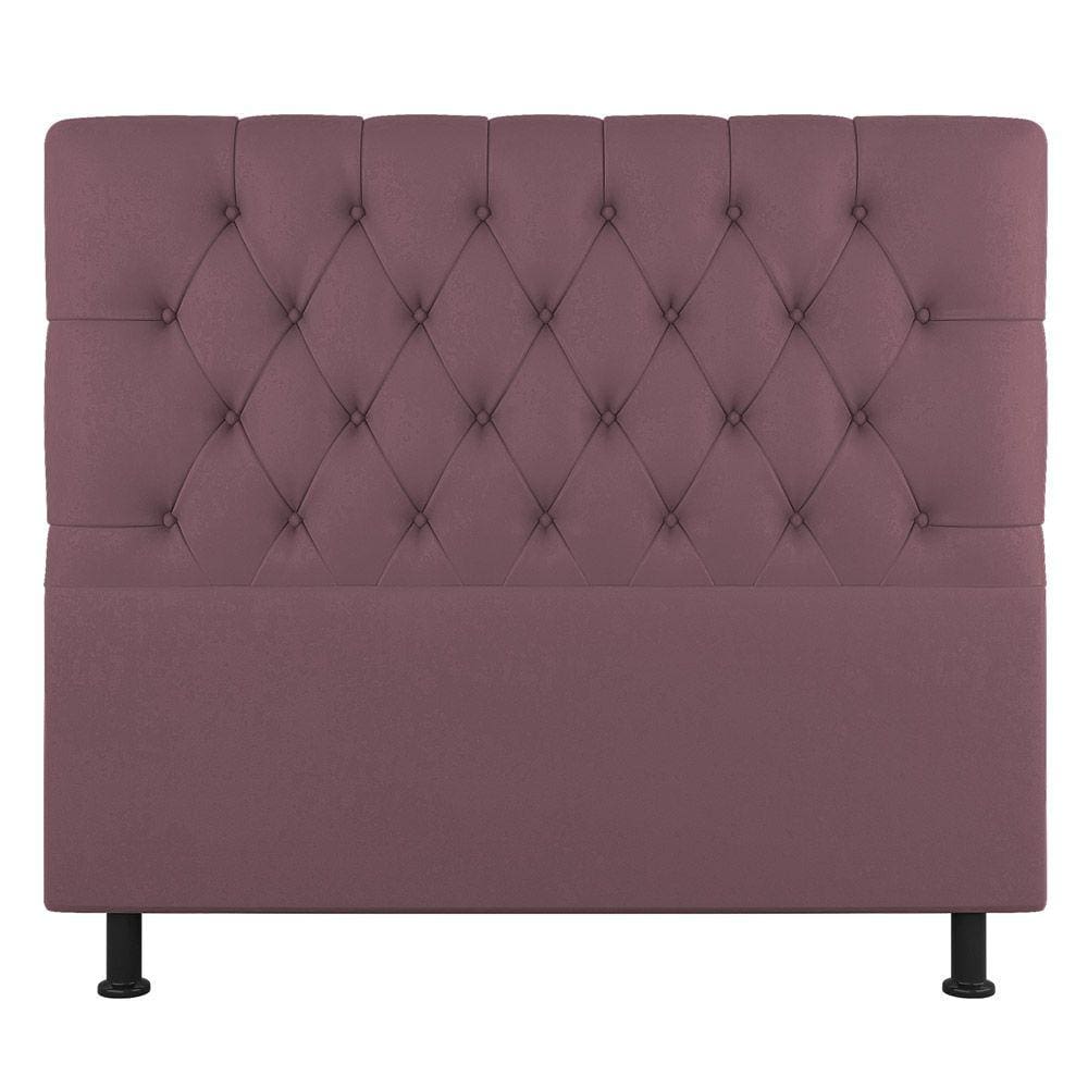 Cabeceira Cama Box Casal King Size Nice 195cm Suede Rosê - Abmaza
