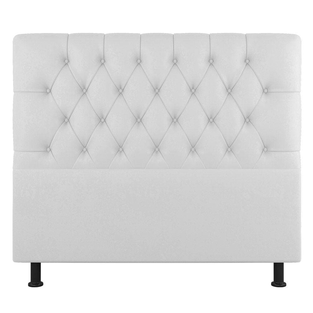 Cabeceira Cama Box Casal King Size Nice 195cm Sintético Branco - Abmaza